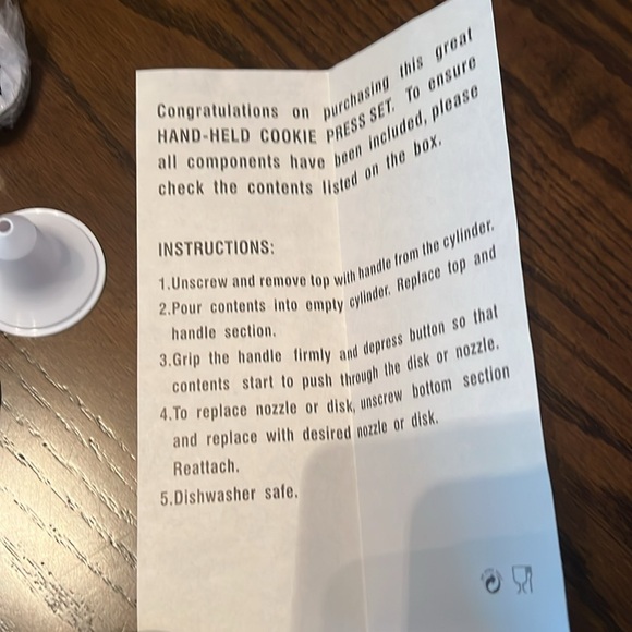 Vintage hand-held cookie press set - Picture 6 of 6